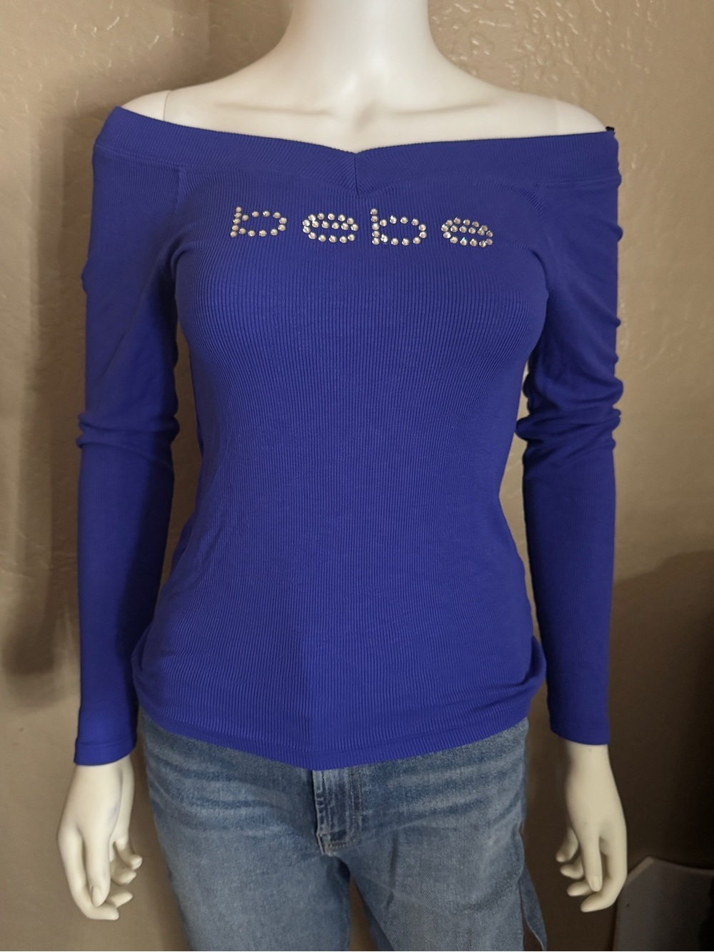 Bebé blue long sleeve top medium